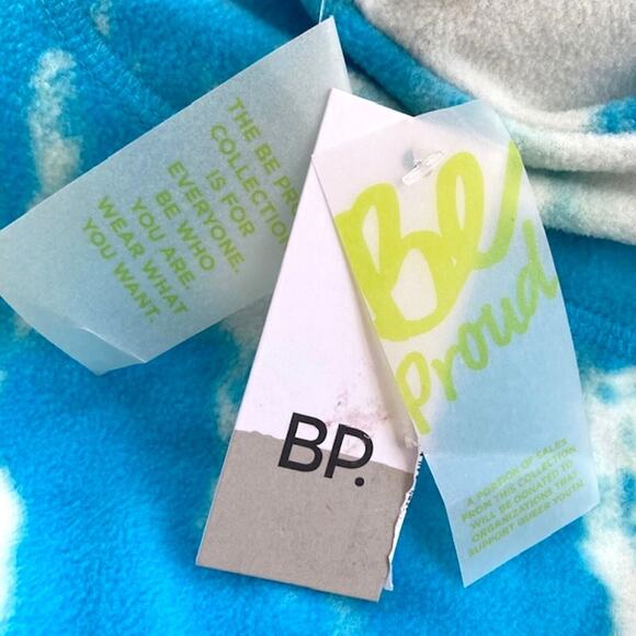 bp NEW Nordstrom Fluffy Clouds Soft Fleece Zip Jacket Blue Pocketed Unisex XS - Picture 5 of 6